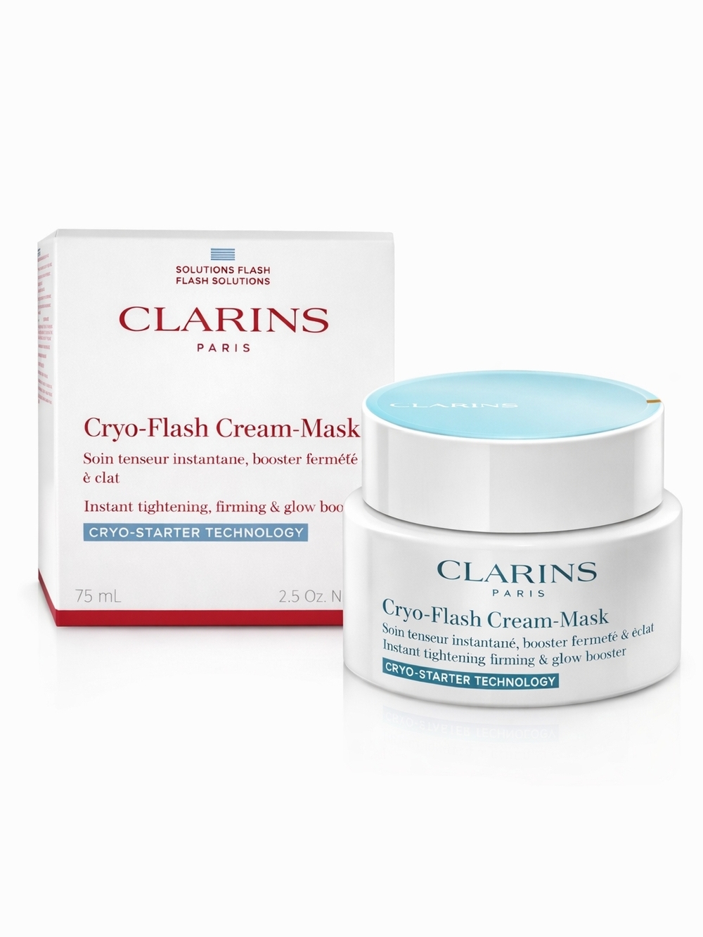 Clarins Cryo-Flash Cream Mask 2.5 oz NEW Sealed Full Size Firming Glow